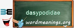 WordMeaning blackboard for dasypodidae